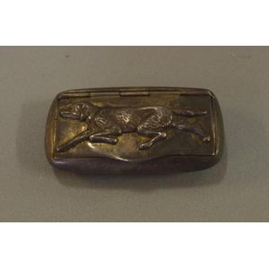 925 Silver Hunting Dog Snuff Box - Snuff - Recreations & Pursuits