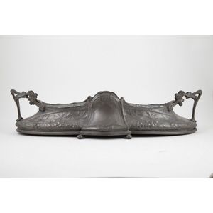 Large Art Nouveau pewter centrepiece by Bitter & Gobbers,…