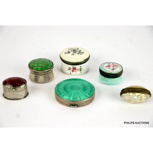 A miscellany of antique and vintage petite pill boxes and a…