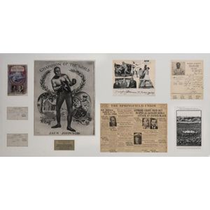 Jack Johnson V Tommy Burns: display comprising cover of…