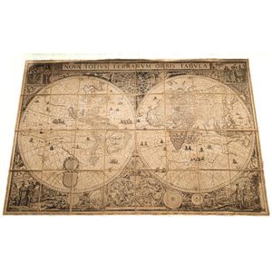 A large printed paper on fabric 'Nova Totivs Terrarvm Orbis…
