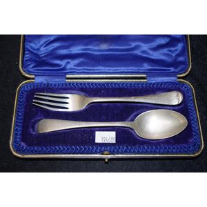 Edward VII sterling silver child's serving set Sheffield 1906,…