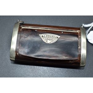 French rosewood and metal mount snuff box c.1900, marked La…