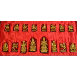 A Chinese fine carved ivory chess set with playing board mid…