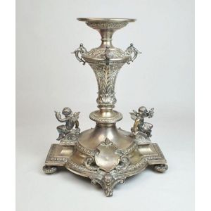 A Continental silver table centrepiece late 19th century the…