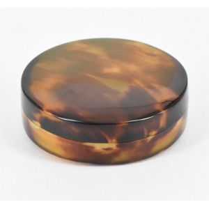 A turtle shell pill box, circular shaped. Diameter 4.2 cm.…
