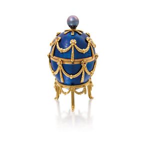 A fine 18ct gold, enamel, gem-set and South Sea pearl Easter…