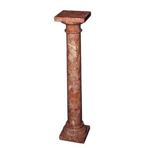 Italian Pink Marble Column with Square Top and Tapering Base ...
