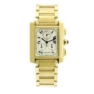 Cartier Tank Francaise Chronograph 18ct Yellow Gold Wrist Watch