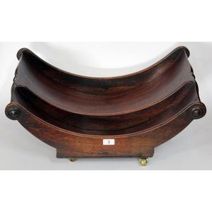 Regency mahogany cheese wheel holder