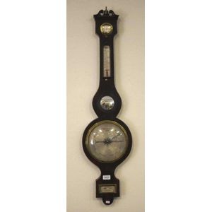 Victorian wall barometer weather station, wood based bracket…