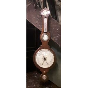 A Georgian mahogany cased barometer, maker: J J Lockwood,…