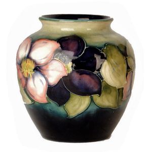 Moorcroft Clematis Vase with Mauve and Green Gradation - Moorcroft ...