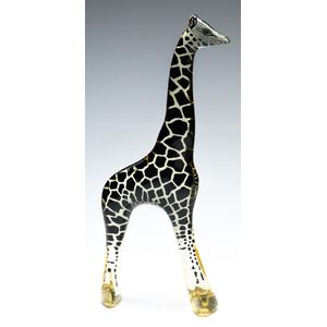 An Abraham Palatnik Lucite giraffe, height 32 cm