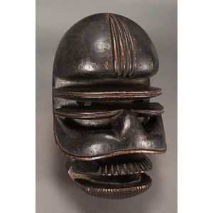 Bete people dance mask, Ivory Coast, in dark brown patinated…