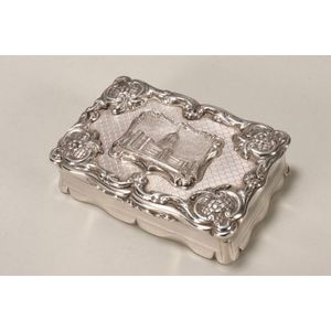 Heavy Victorian sterling silver snuff box, hallmarked…