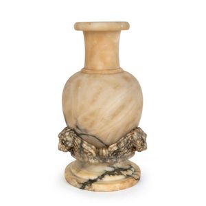 An antique Italian alabaster urn shaped table lamp, circa 1900,…