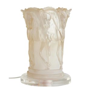 Table lamp in the style of Maison Lalique; Lucite and plastic…