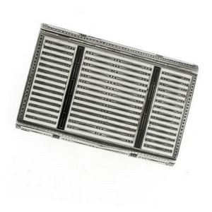 A sterling silver and enamel cigarette case, featuring vertical…