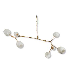 Lindsey Adelman 7 globe bubble chandelier; hand blown glass,…