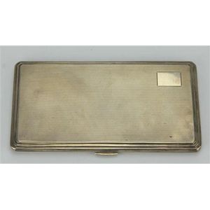 George V Sterling Silver Cigarette Case with Machine Work - Smoking ...