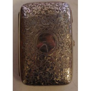 Good sterling silver cigar case hallmarked Birmingham 1899,…
