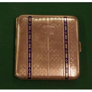 HERMES Cigarette case in silver 925 thousandths guilloch…