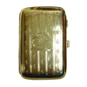 A George V silver cigar case, oblong shape with rounded corners,…