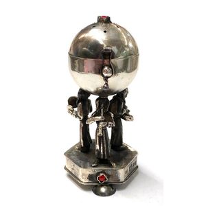 A silver metal Balsamide, musician & coral detail with…
