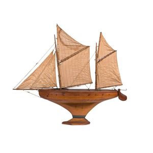 A working model pond yacht on stand, early 20th century, 91 cm…