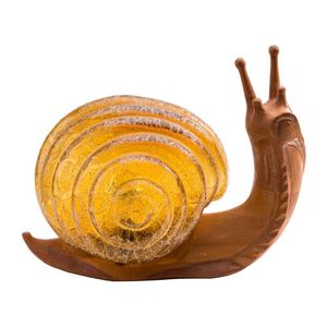 Lumaca Sculpture: Teak and Glass Artwork - Zother incl. carved Western ...