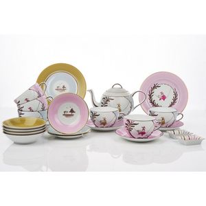 Marie Daage Chinoiserie Tea Set - Limoges - Ceramics