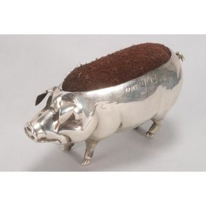 Edwardian sterling silver novelty pin cushion, hallmarked…