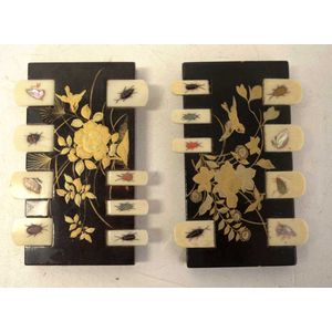 Pair of Japanese Meiji period whist counter decorated with…