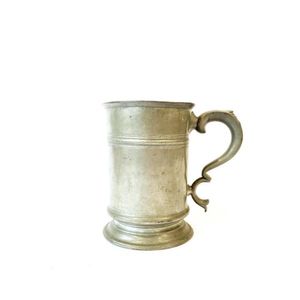 Vintage 1 Deciliter Pewter Tankard Mug Measuring Cup Pub Standard