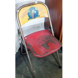 An Arnott's Biscuits Fold-A-Bye chair, by Sebel Ltd. Circa 1940.