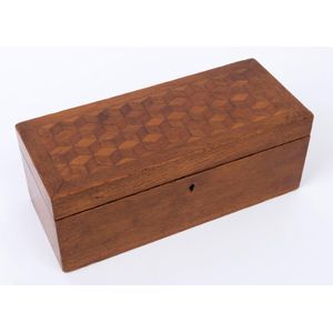 An Australian timber jewellery box with tumbling box design,…