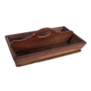 A Colonial Australian cedar cutlery tray, 19th century, 39 cm…