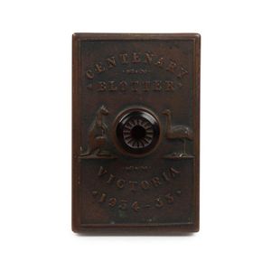 'Centenary Blotter, Victoria, 1934-35', bronze with bakelite…
