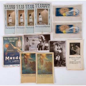 Advertising/Blotters: Postcards backed with blotters for 'Three…