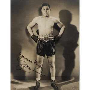 Boxer Joe Louis Wearing Boxing Gloves Metal Print