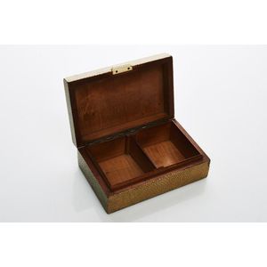 Shagreen box c. 1930 of rectangular form, with ivory handle