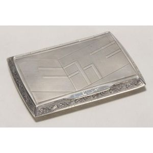 Austrian 900 silver snuff box, marked, of rectangular form with…