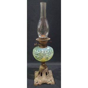 Vintage metal store oil lamps