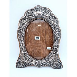 Sterling silver photo frame, beautifully embossed ornate design…