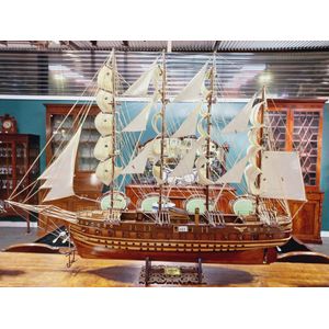 Large model ship, timber four mast ship modelled after the…