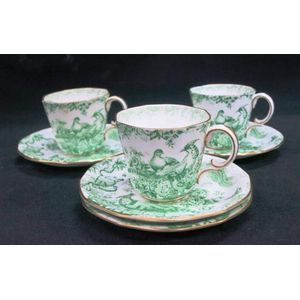 Royal Crown Derby Set of 4 Can Demitasse Cups And Saucers