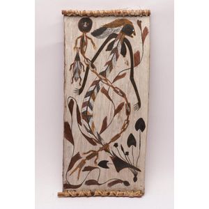 Djawida Ngainmira Likanya & Marrayka natural pigments on bark…