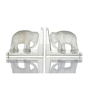 Heinrich Hoffmann (Czech, 1875-1939), pair of glass elephant…