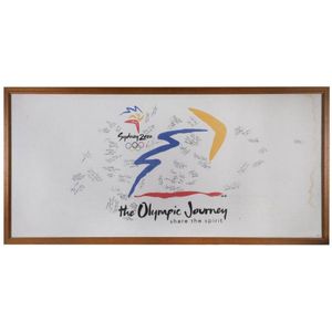 Sydney 2000 - the Olympic Journey' banner, signed by c46 former…